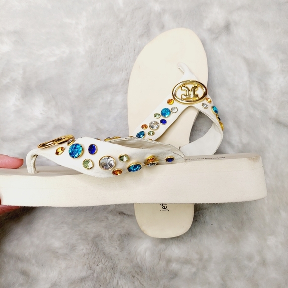 New Bundle of 3 Abound/J. Campbell Blue/Pink/Cream Metallic Braided Sandal S106 - Picture 11 of 12